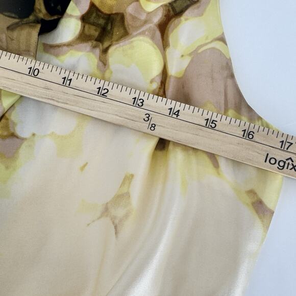Robert Rodriguez 100% Silk Yellow Watercolor Print Size 8 Party Cocktail Dress - Picture 6 of 6